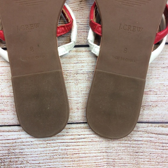 ❗️SOLD❗️J.Crew Red White Blue Strappy Sandal - Picture 7 of 7